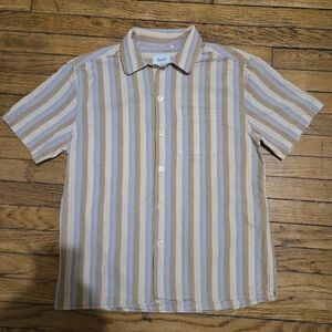 Foret S SS24 Otter Seersucker Short Sleeve Button Up Shirt